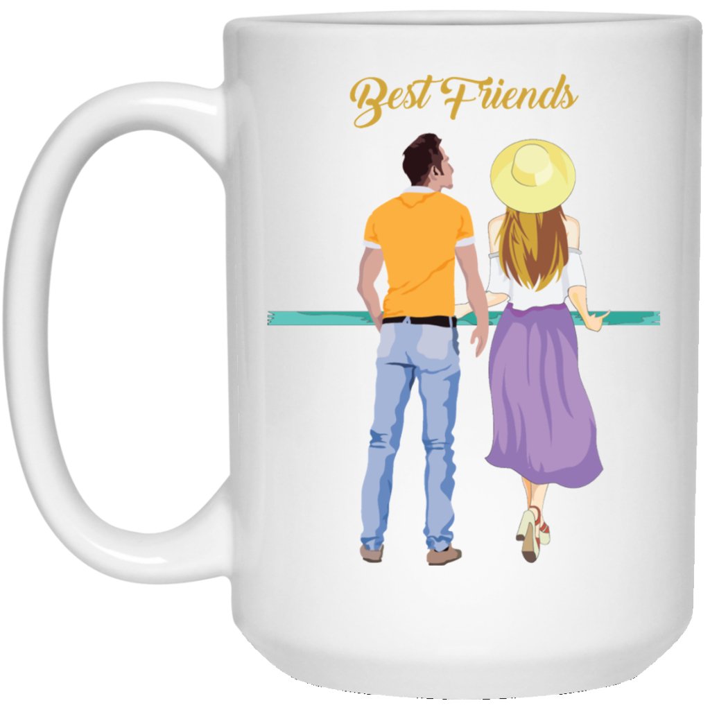 'best friends coffee mug for girl - boy' - UniqueThoughtful