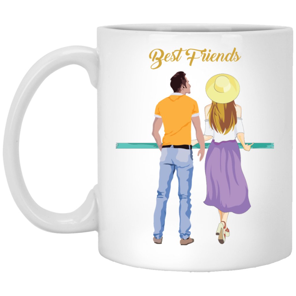 'best friends coffee mug for girl - boy' - UniqueThoughtful