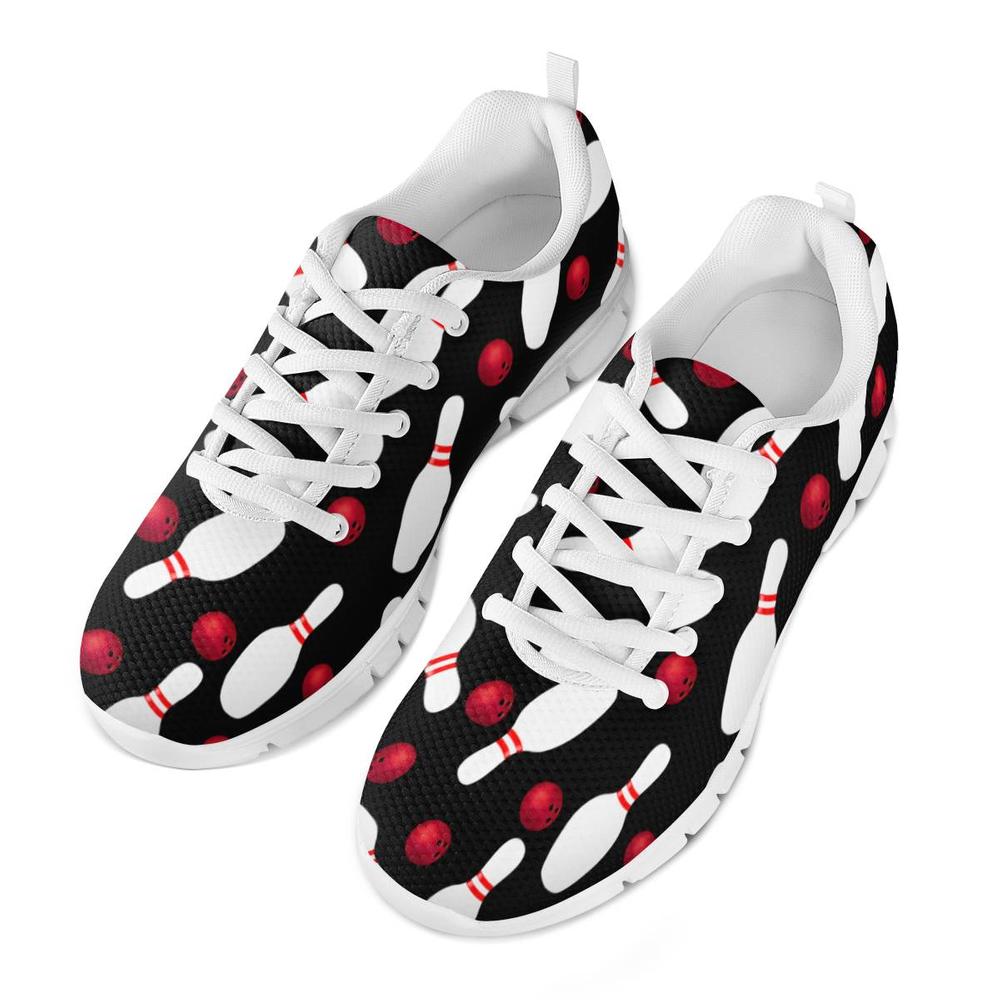 Bowling White Sneakers/Running Shoes - UniqueThoughtful