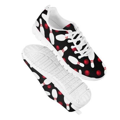 Bowling White Sneakers/Running Shoes - UniqueThoughtful