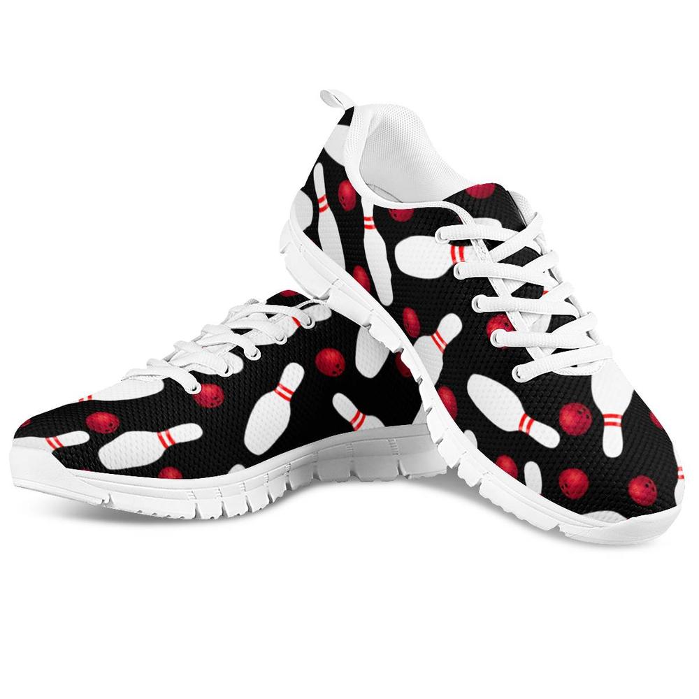 Bowling White Sneakers/Running Shoes - UniqueThoughtful