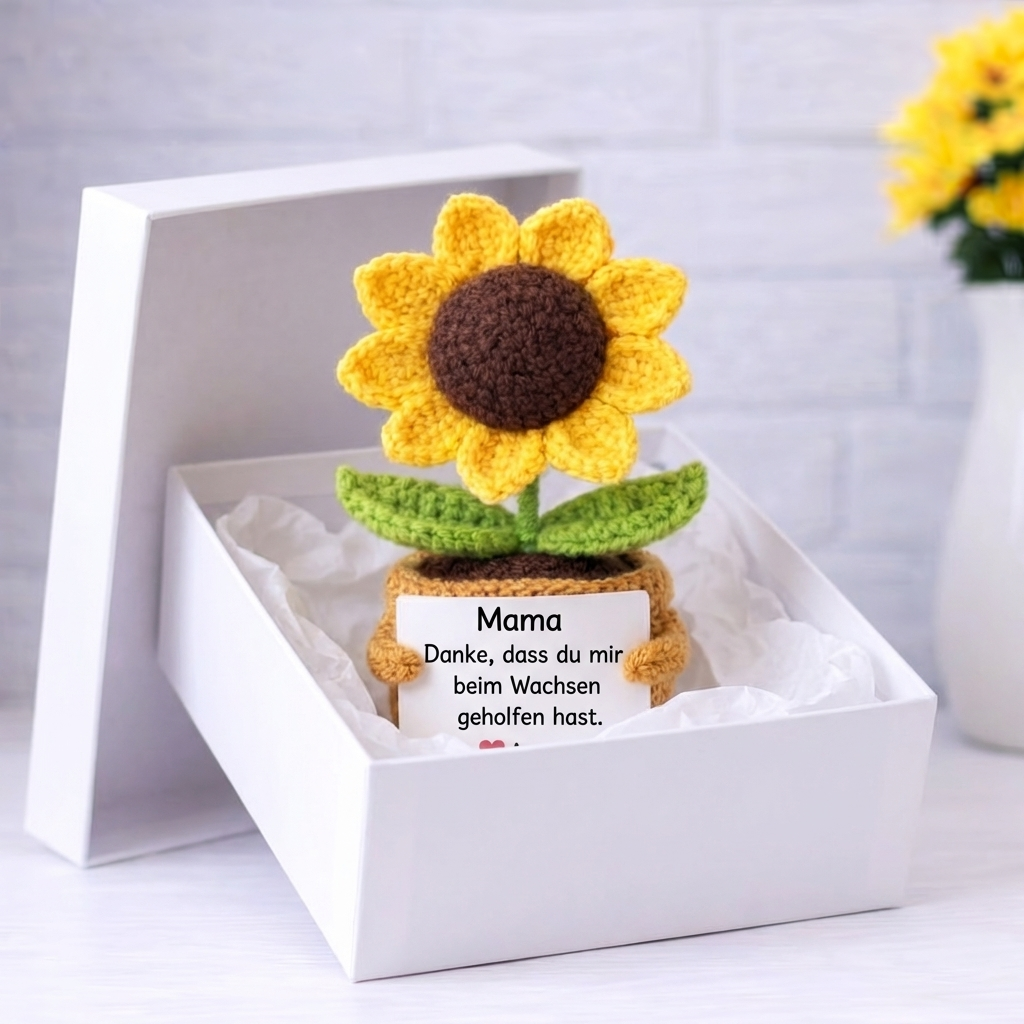 Danke für Ihre Unterstützung beim Wachstum – Individuelles Häkelgeschenk für Mama