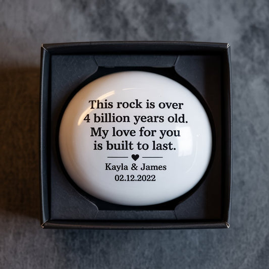Built to last - Custom Stone Valentine's Gift - UniqueThoughtful