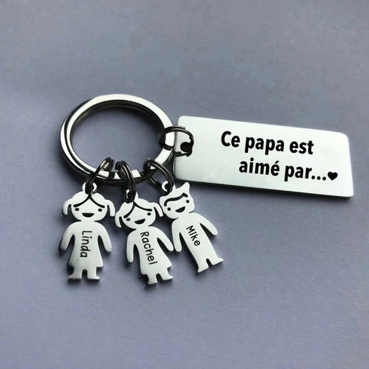 Ce papa est aimé par - Cadeau personnalisé - UniqueThoughtful