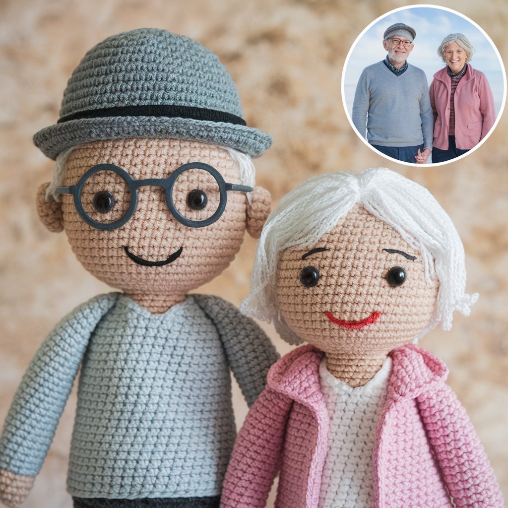 Custom Couple Crochet Doll - UniqueThoughtful