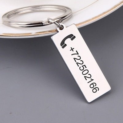 Custom Engraved Anti - lost Keyring Personalized Gift - UniqueThoughtful