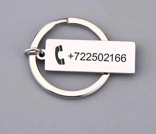 Custom Engraved Anti - lost Keyring Personalized Gift - UniqueThoughtful