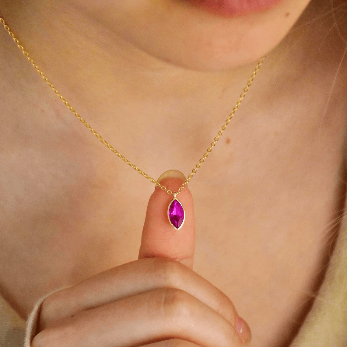 Custom Family Birthstone Necklace - Mother's Day Gift For Mom, Grandma - UniqueThoughtful