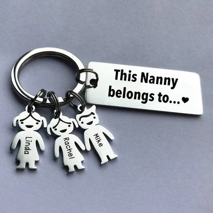 Custom Family Keychain Mother's Day Gift - UniqueThoughtful