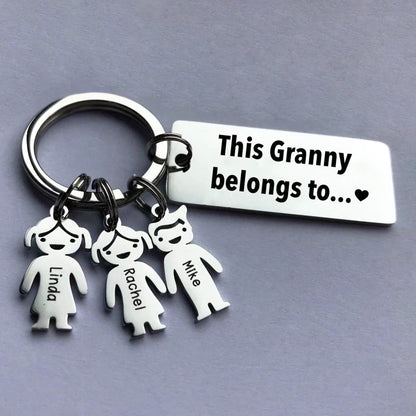 Custom Family Keychain Mother's Day Gift - UniqueThoughtful