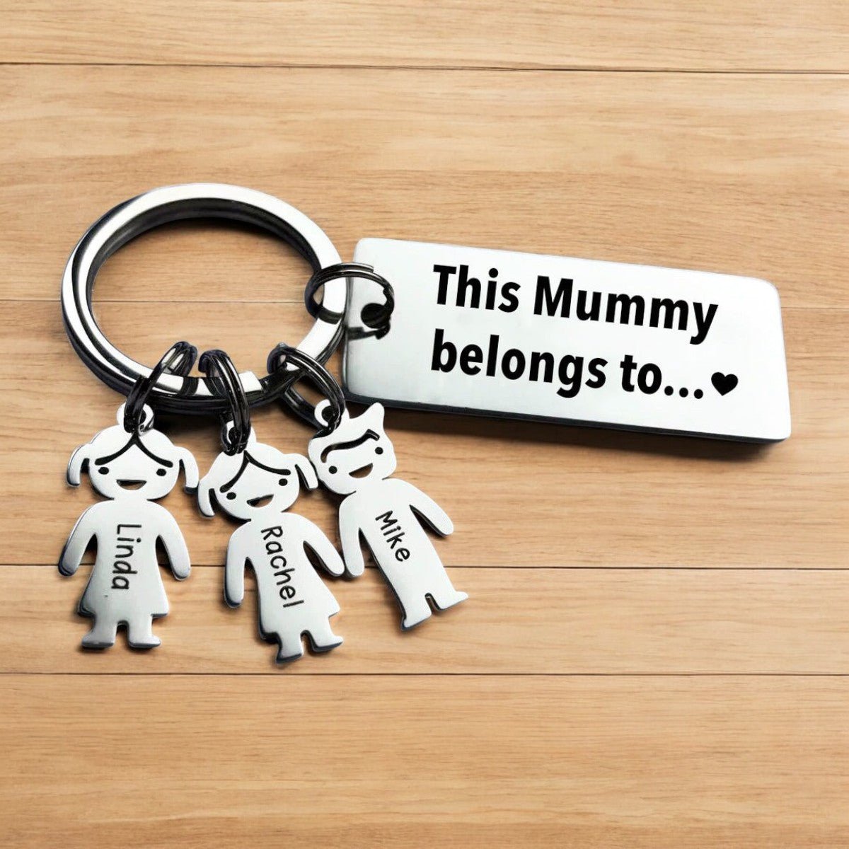 Custom Family Keychain Mother's Day Gift - UniqueThoughtful