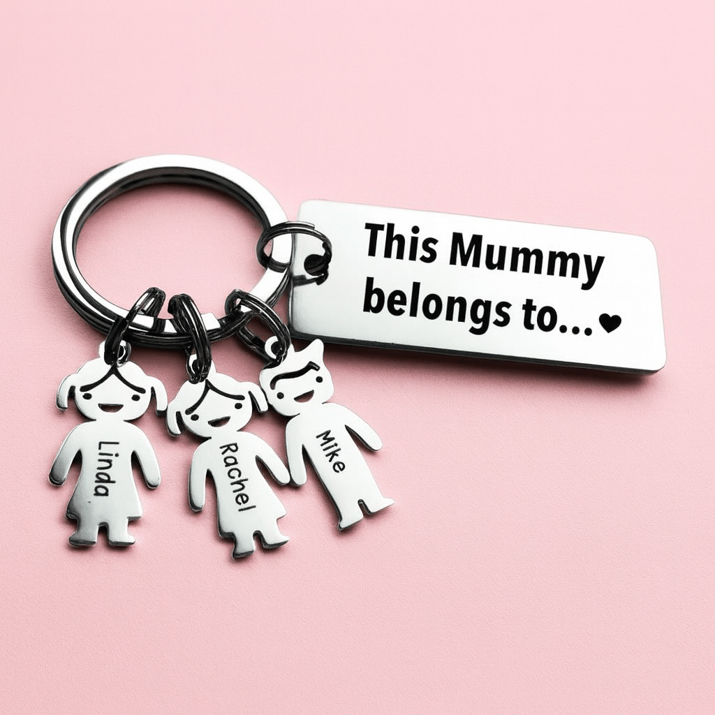 Custom Family Name Keychain Christmas Gift - UniqueThoughtful