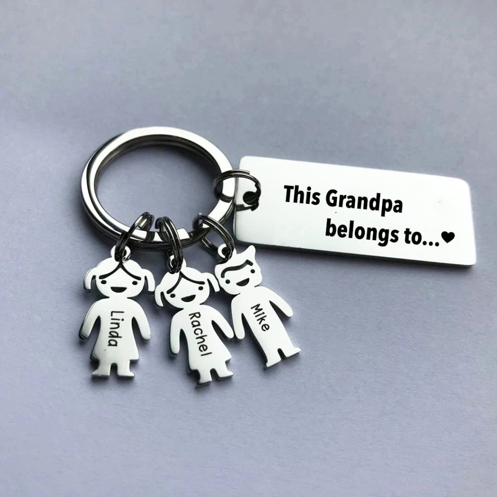 Custom Family Name Keychain Christmas Gift - UniqueThoughtful