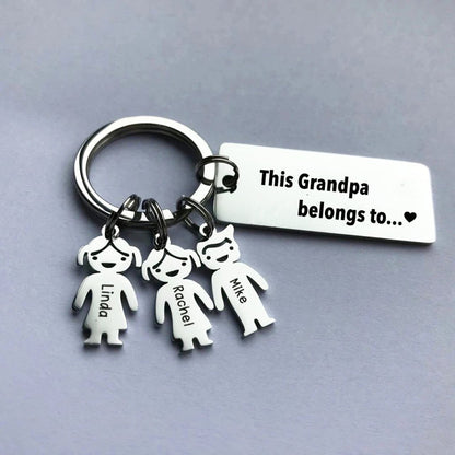 Custom Family Name Keychain Christmas Gift - UniqueThoughtful