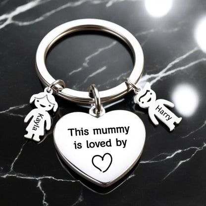 Custom Kids Keychain For Mum, Nana, Dad, Grandpa, Aunt - UniqueThoughtful