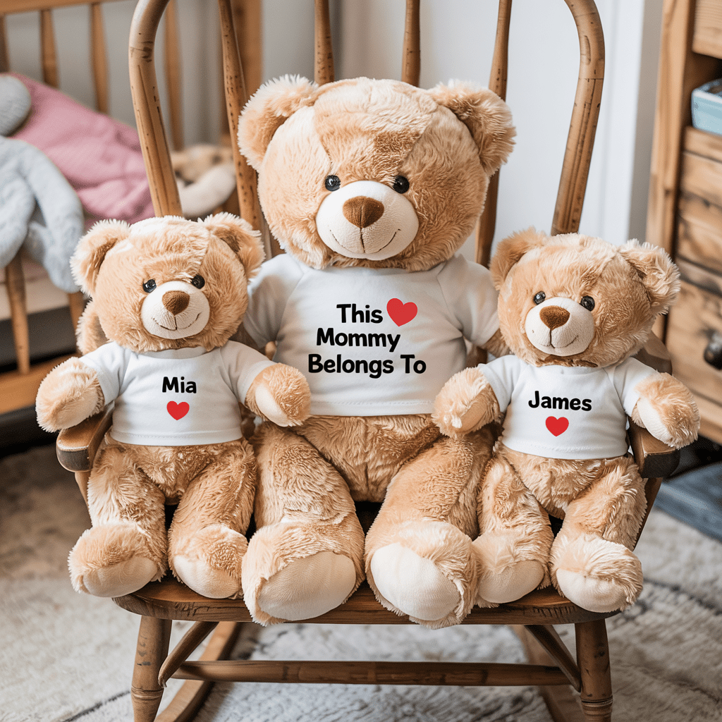 Custom Kids Names Plush Teddy Bears - UniqueThoughtful