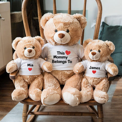 Custom Kids Names Plush Teddy Bears - UniqueThoughtful