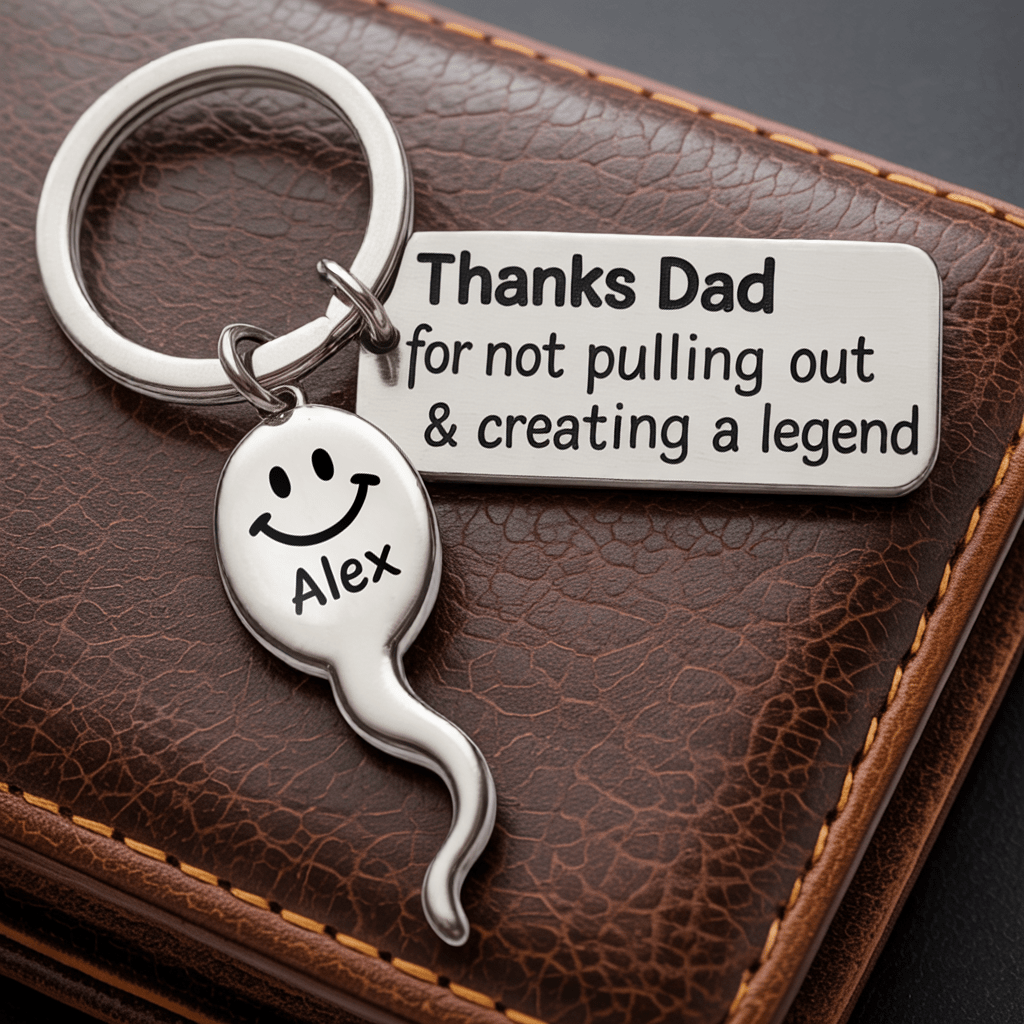 Custom Name Funny Keychain Father's Day Gift - UniqueThoughtful