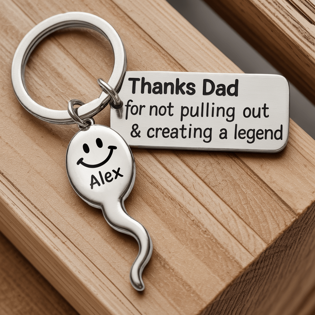 Custom Name Funny Keychain Father's Day Gift - UniqueThoughtful