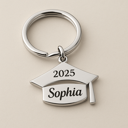Custom Name Graduation Gift Keychain - UniqueThoughtful