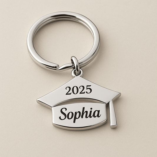 Custom Name Graduation Gift Keychain - UniqueThoughtful