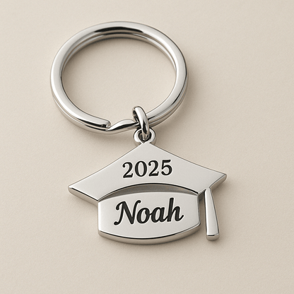 Custom Name Graduation Gift Keychain - UniqueThoughtful