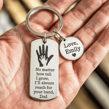 Custom Name Keychain Father's Day Gift - UniqueThoughtful