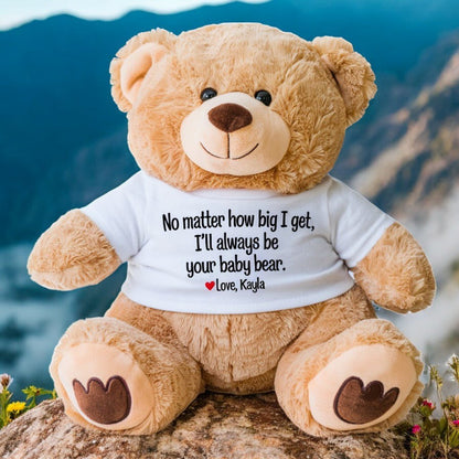 Custom Name Plush Bear Mother's Day Gift - UniqueThoughtful