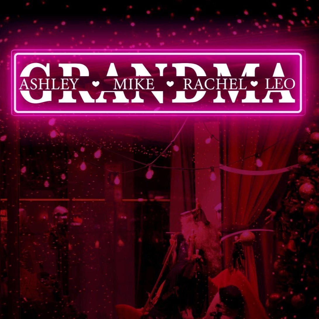 Custom Names Neon Sign - Mother's Day Gift - UniqueThoughtful