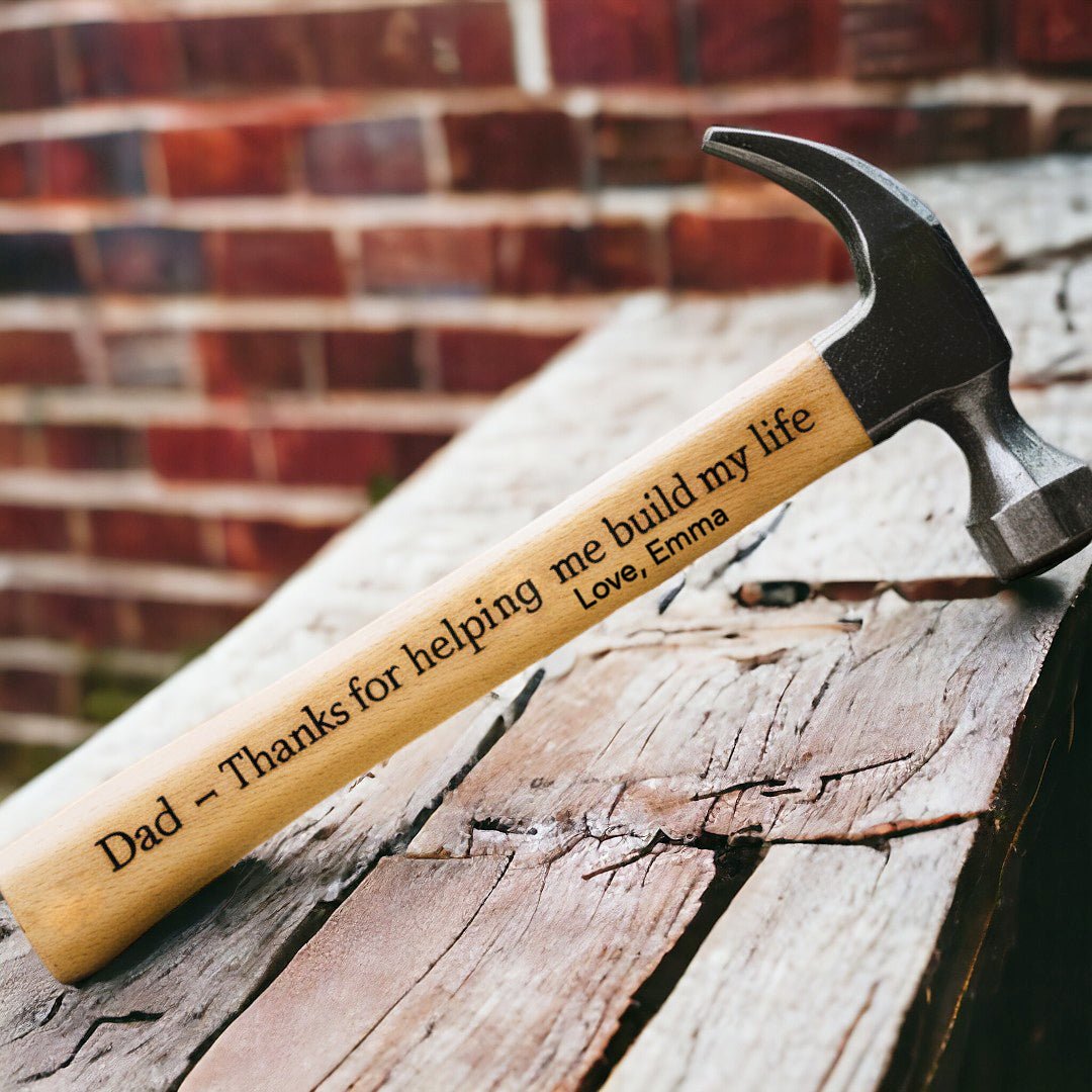 DAD, Thanks for helping me build my life - Custom Hammer - Uniquethoughtful