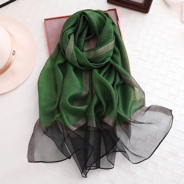 Designer 2019 solid silk and cotton scarf - UniqueThoughtful