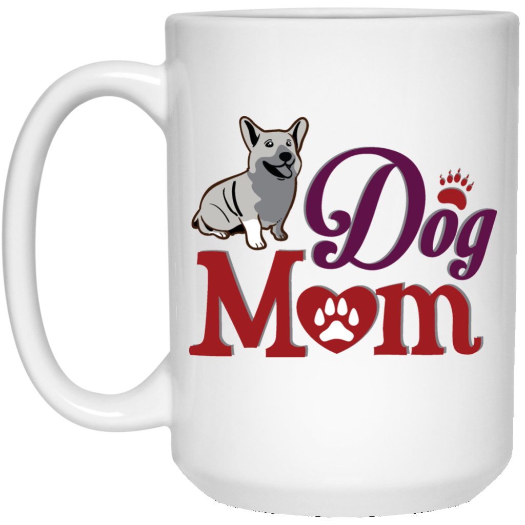 "Dog Mom" Coffee Mug (White) - UniqueThoughtful