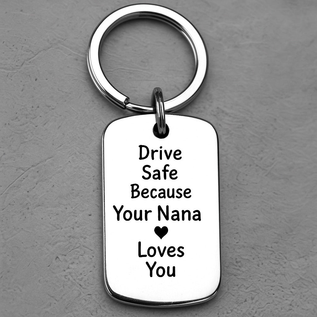 Drive Safe Custom Keychain - UniqueThoughtful