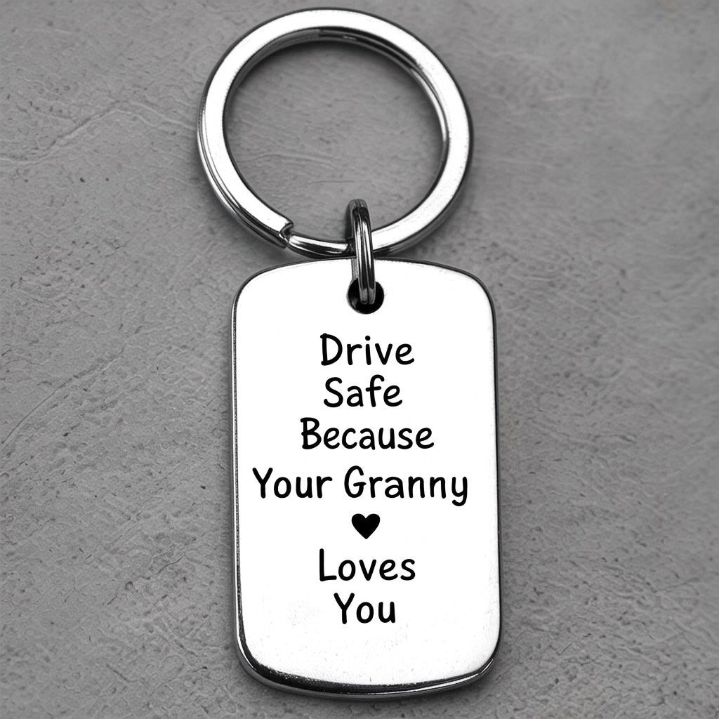 Drive Safe Custom Keychain for Kids - UniqueThoughtful
