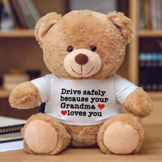 Drive Safely Custom Bear - Christmas Gift - UniqueThoughtful