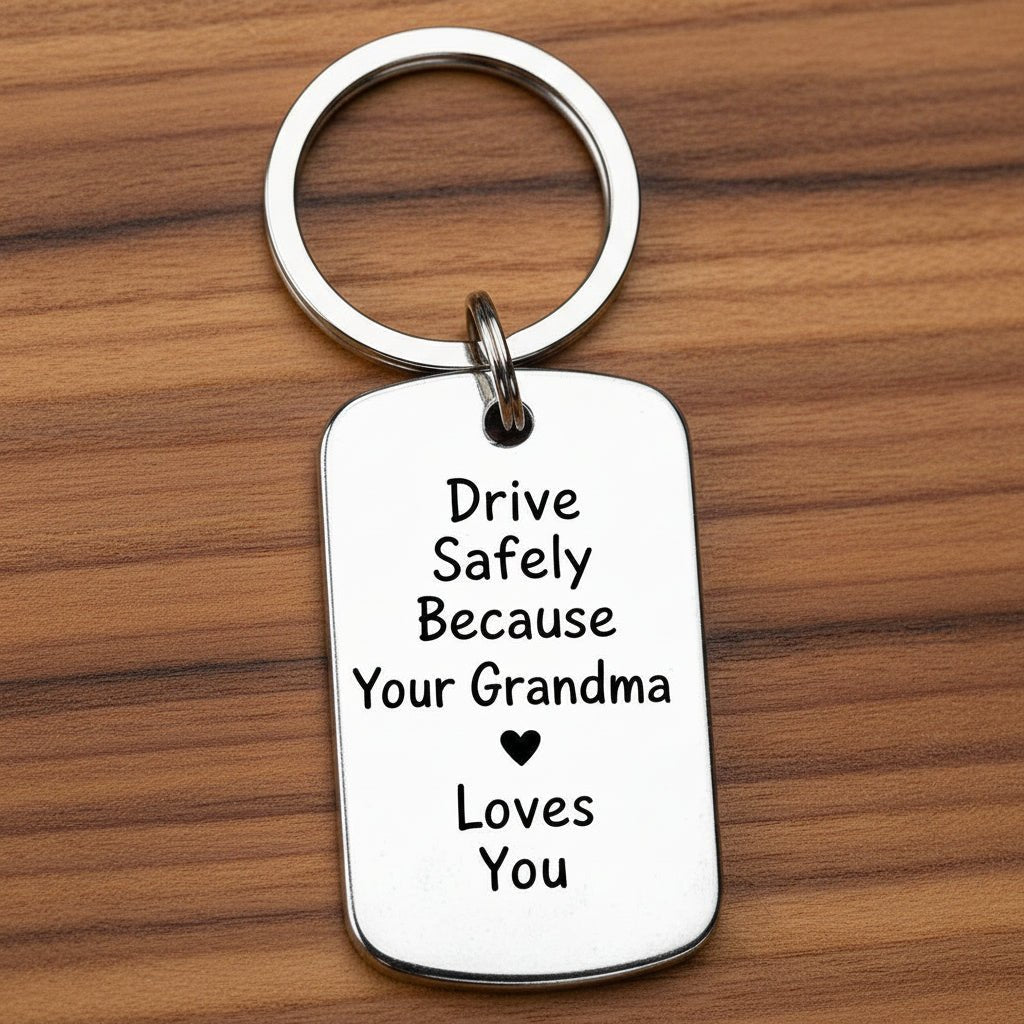 Drive Safely Custom Keychain - UniqueThoughtful