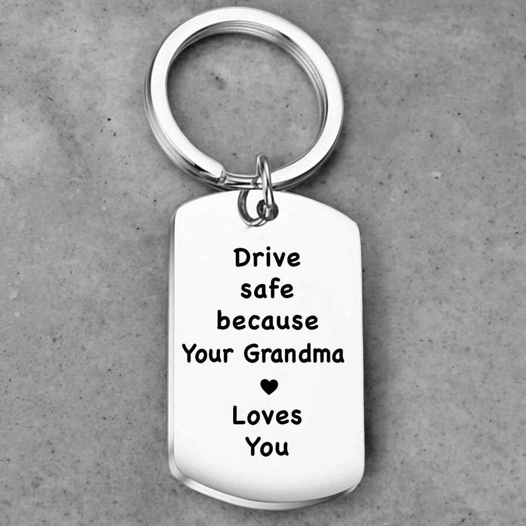 Drive Safely Custom Keychain - Gift For Kids - UniqueThoughtful