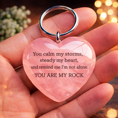 You're My Rock Keychain Valentine's Gift