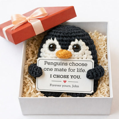 I Chose You - Custom Penguin Crochet valentine's Gift