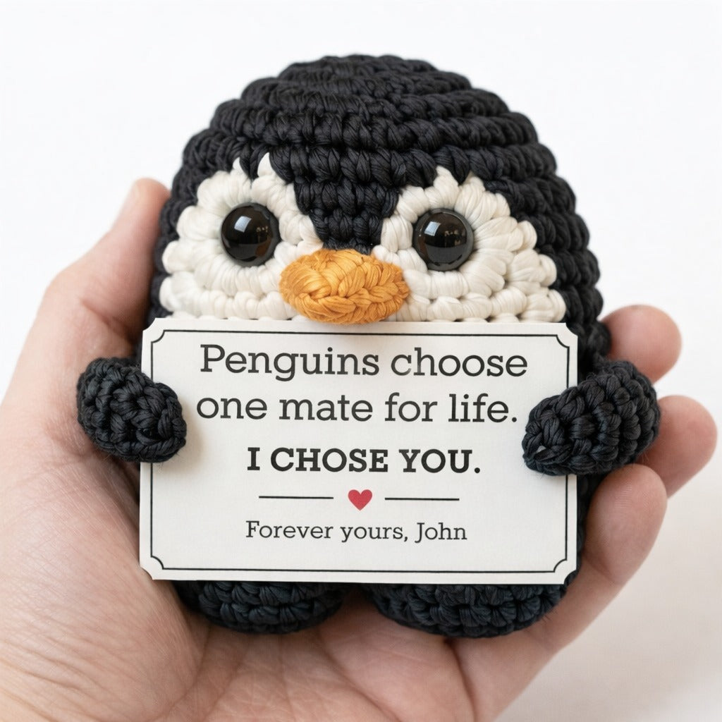 I Chose You - Custom Penguin Crochet valentine's Gift