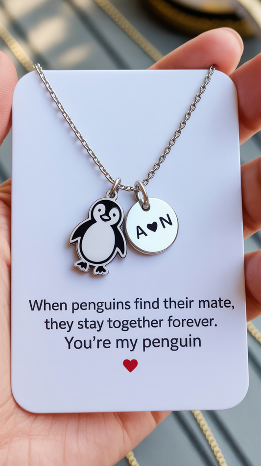 You Are My Penguin Custom Necklace - Meaningful Gift