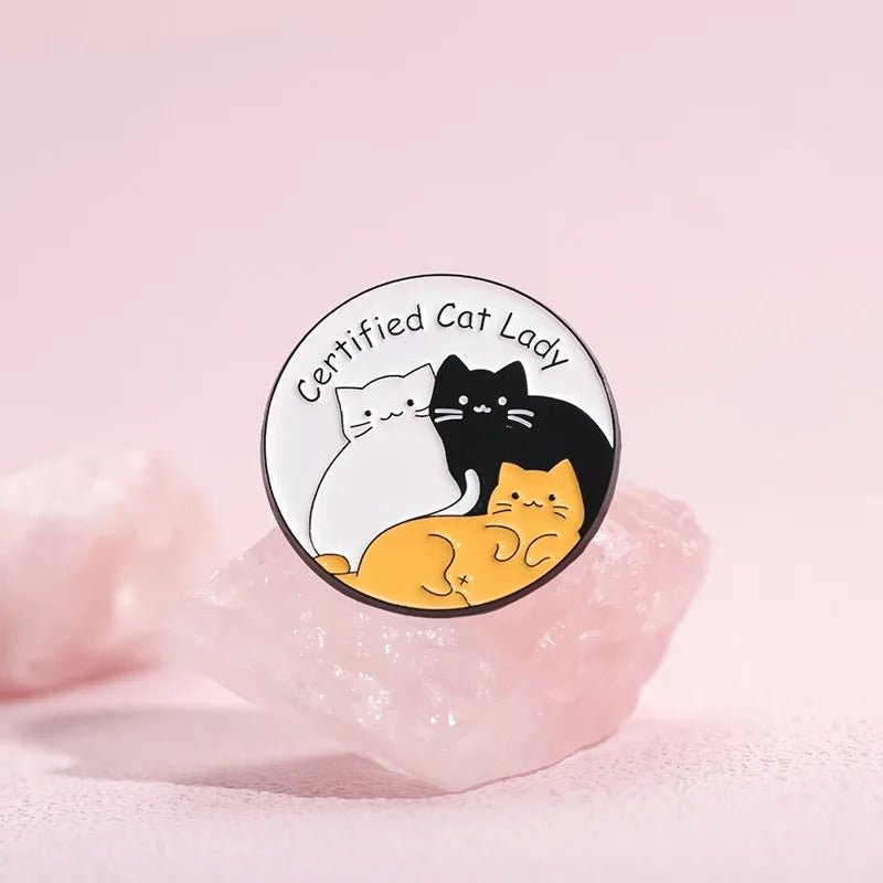 Funny Cat Enamel Pins - UniqueThoughtful