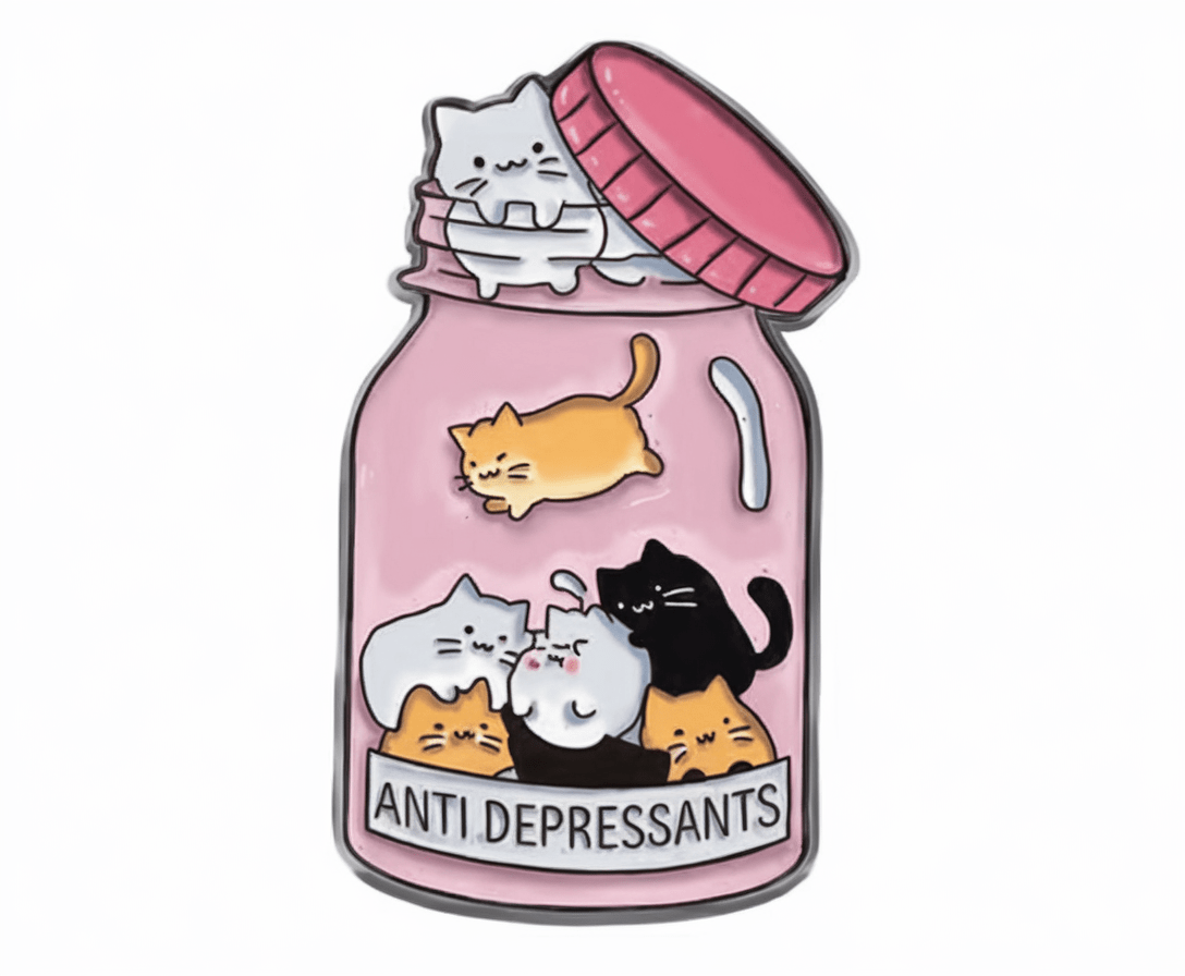 Funny Cat Enamel Pins - UniqueThoughtful