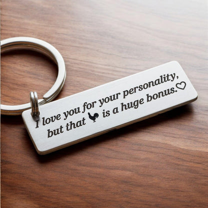 Funny keychain Valentines Gift For Him - UniqueThoughtful