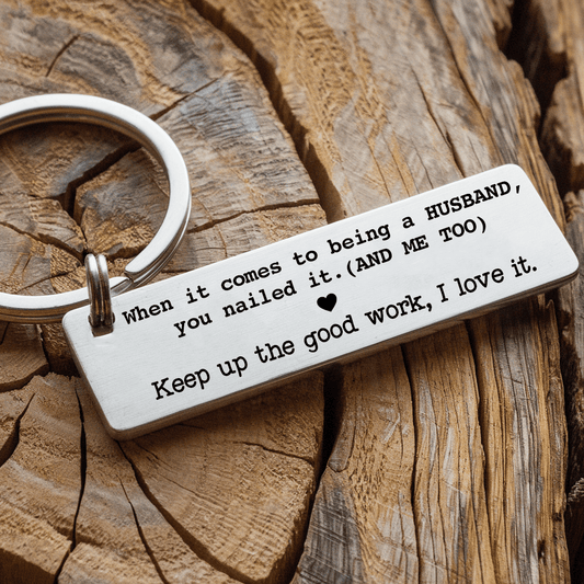 Funny keychain Valentines Gift For Husband - UniqueThoughtful