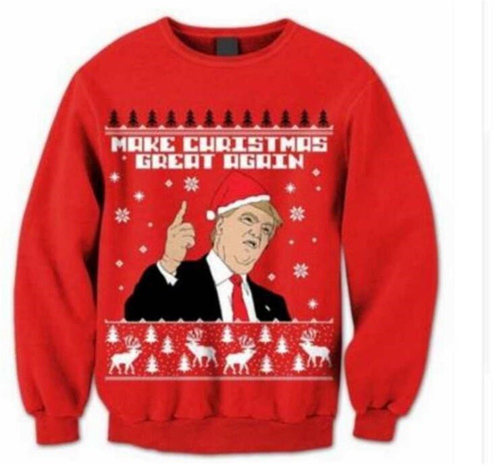 Funny Make Christmas Great Again Ugly Sweater - Unisex - UniqueThoughtful