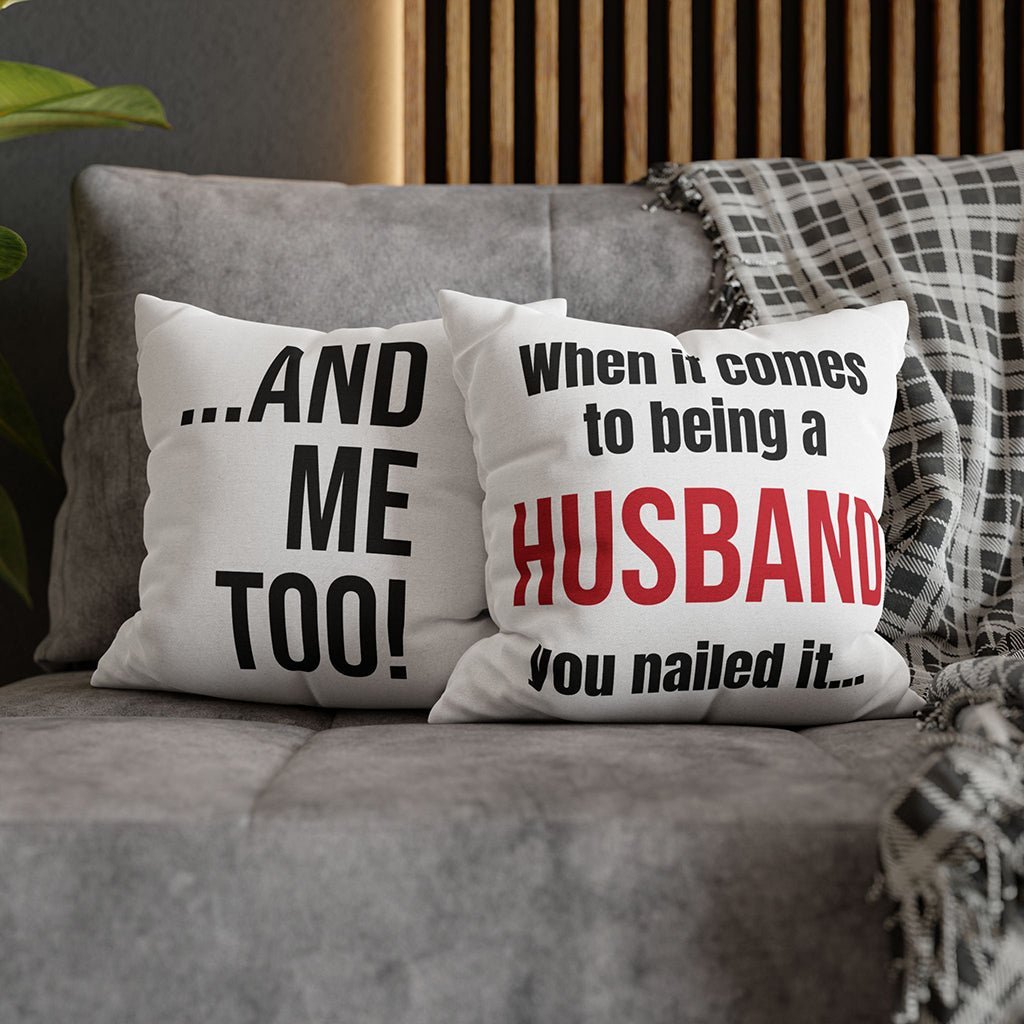 Funny Pillow Cover Set - Valentine's Day Gift For Husband - UniqueThoughtful
