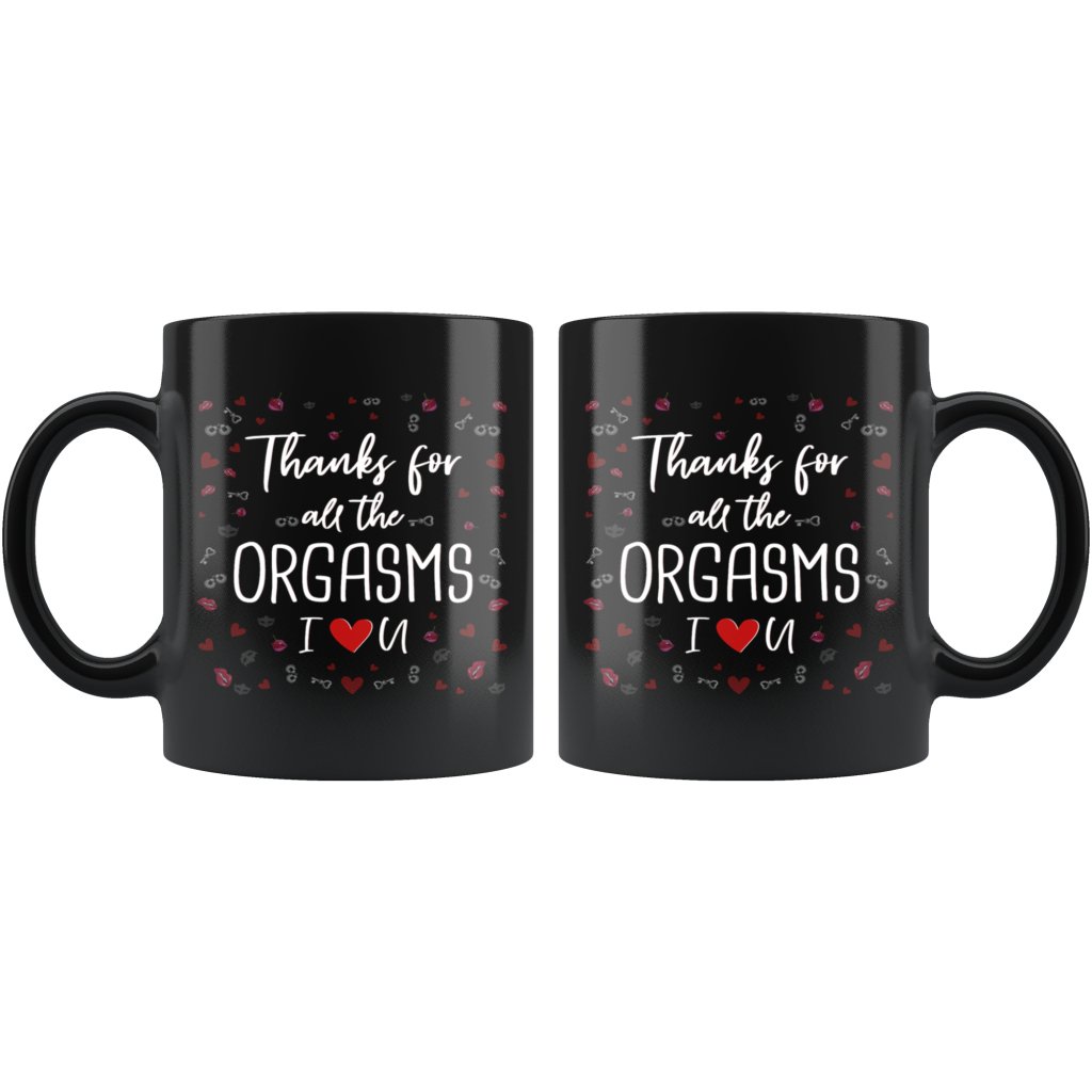 Funny Thank you Black Coffee Mug - Best Valentine's Day Gift - UniqueThoughtful