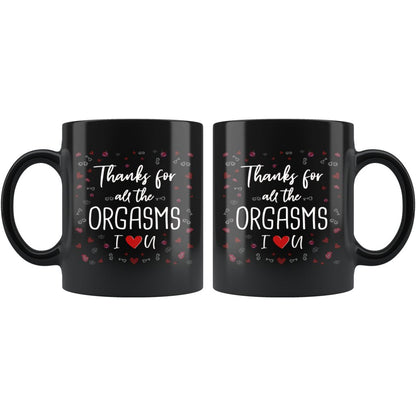 Funny Thank you Black Coffee Mug - Best Valentine's Day Gift - UniqueThoughtful