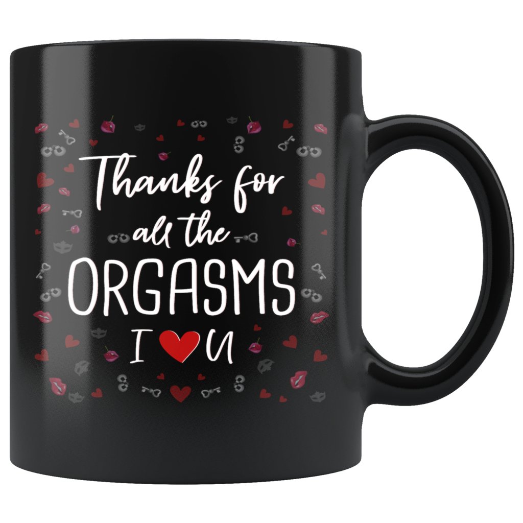 Funny Thank you Black Coffee Mug - Best Valentine's Day Gift - Uniquethoughtful